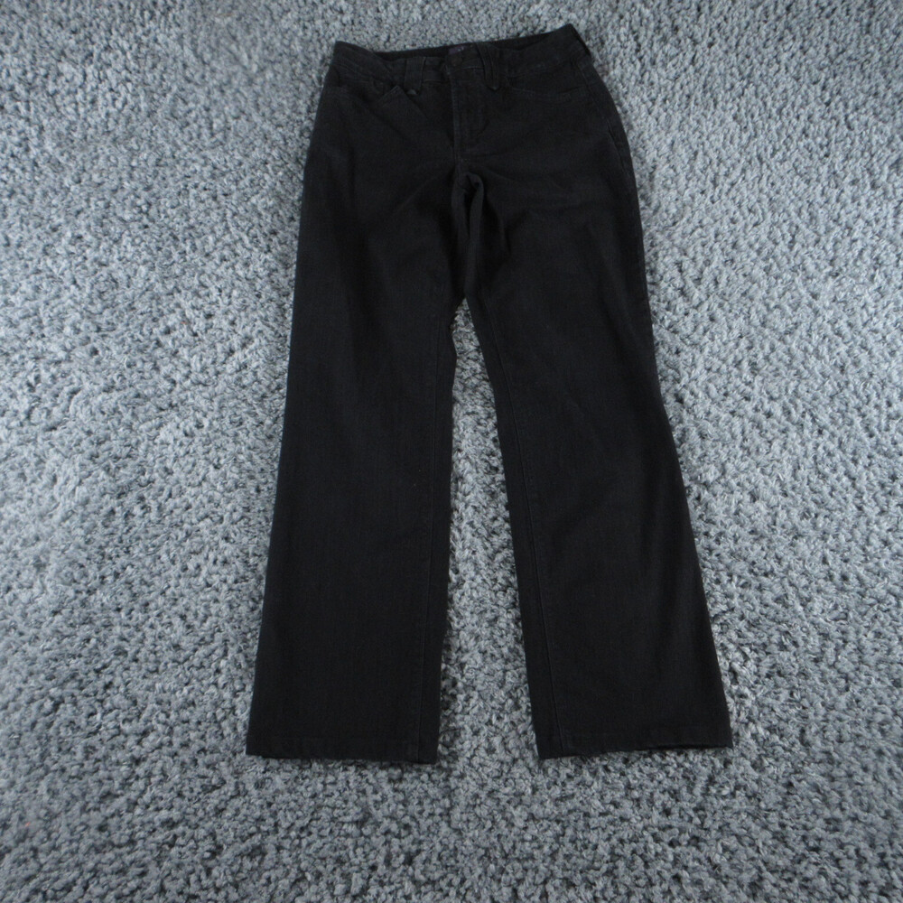 NYDJ Jeans Womens 6 Black Denim Straight 27x28.5*